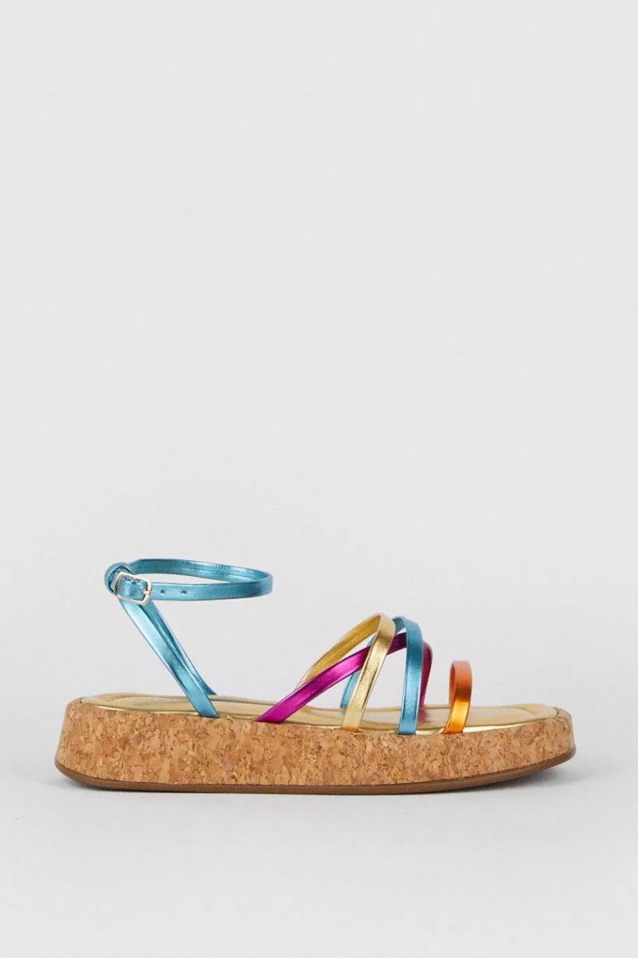 Oasis Strap Cork Flatforms Multi Online