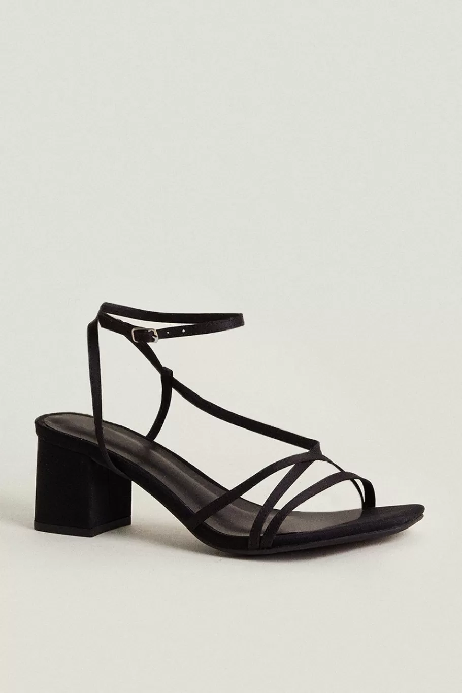 Oasis Strappy Block Heeled Sandal Black Best