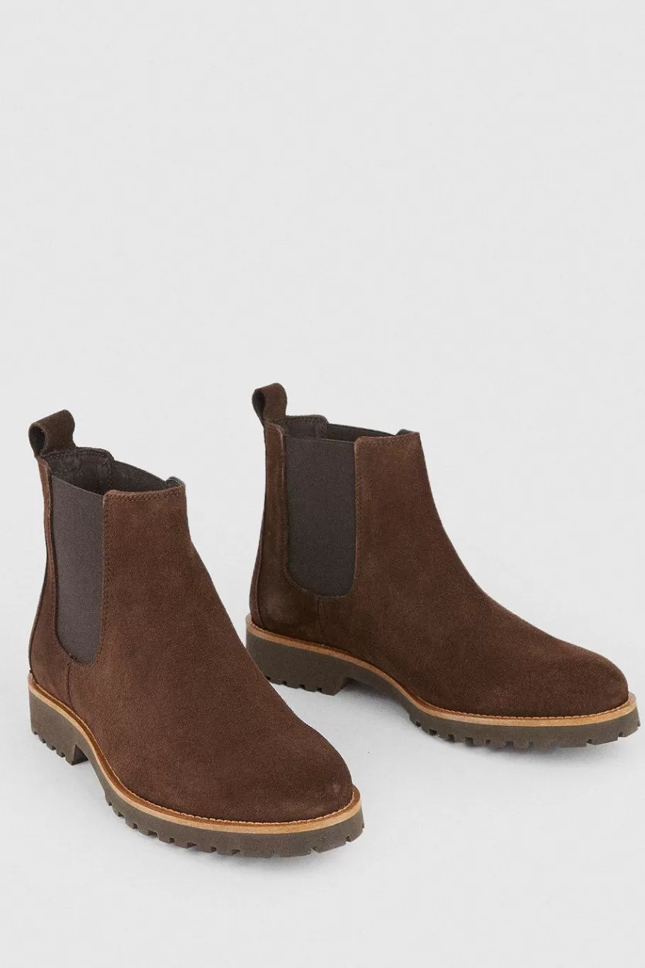 Oasis Suede Chelsea Boots Brown Online