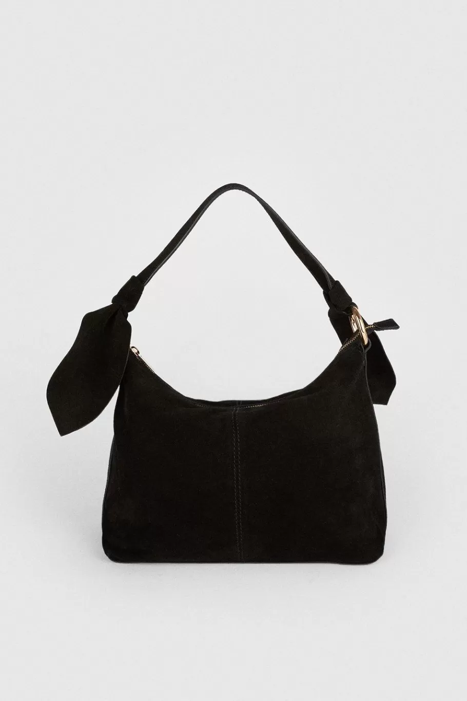 Oasis Suede Slouchy Shoulder Bag Black Shop